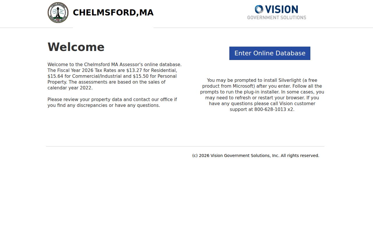 Chelmsford residents directory assessor portal for parcel research